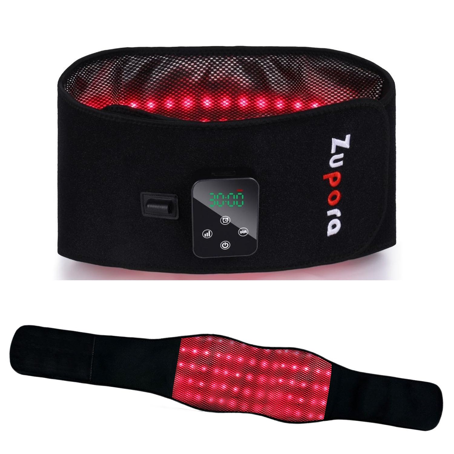 Zupora red light therapy belt on back for muscle relaxation