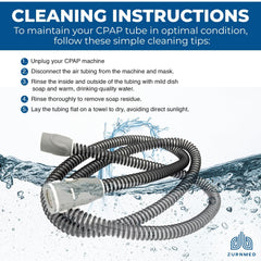 ZURNMED Climate-Line hose offers secure quick connection for easy nightly setup.
