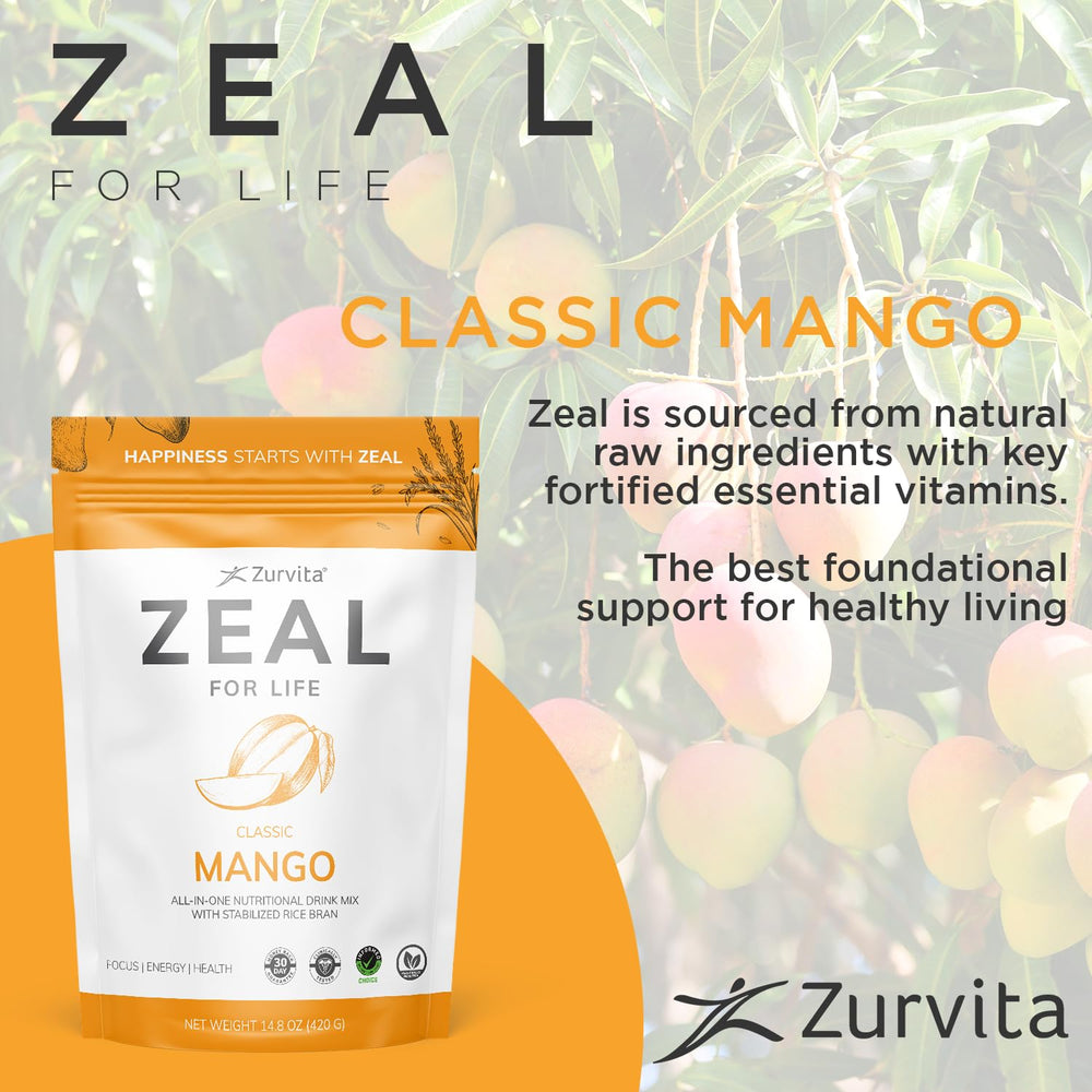 Zurvita Zeal for Life Mango powder dissolves easily and blends smoothly.