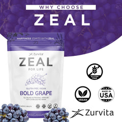 Zurvita Zeal for Life super green powder in a scoop ready to mix