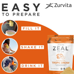 Travel-friendly Zeal for Life Tropic Dream in gym bag.