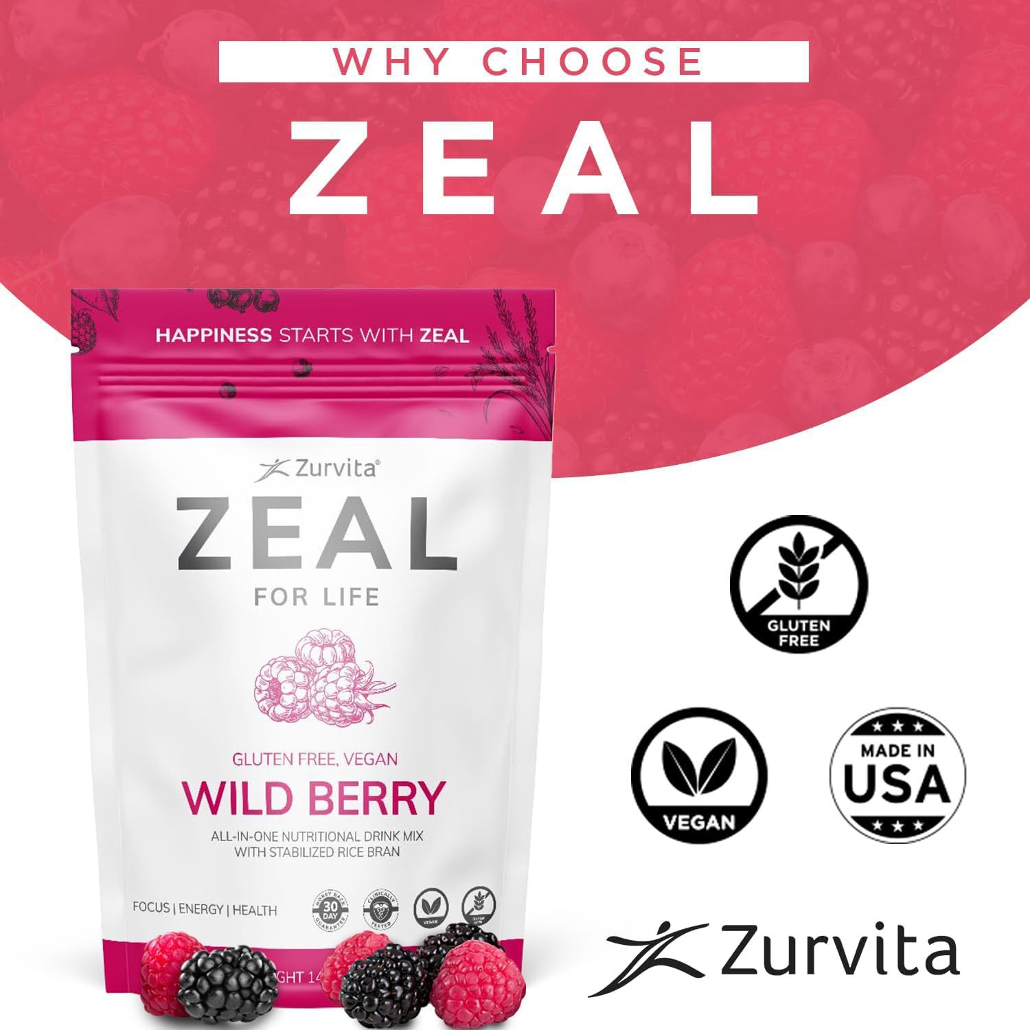 Morning workout with Zeal for Life Wild Berry delivering ready-to-use energy.