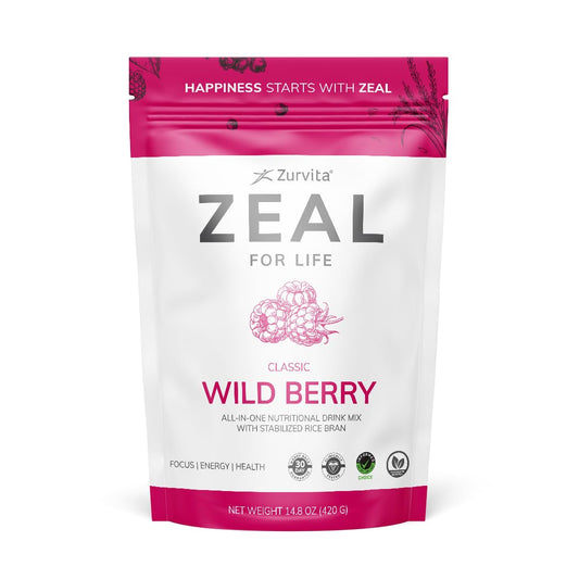 Zurvita Zeal for Life Wild Berry scoop; convenient daily vitality booster