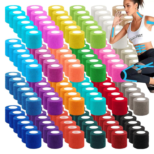 Zwealthygift 144-pack colorful bandage wrap for bulk first-aid on the go