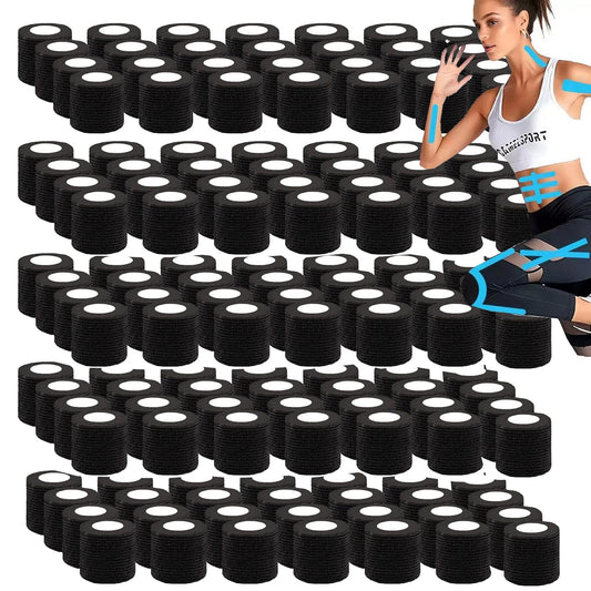 Zwealthygift 96-pack self-adhesive wrap bandages in 2-inch rolls for quick wound care.