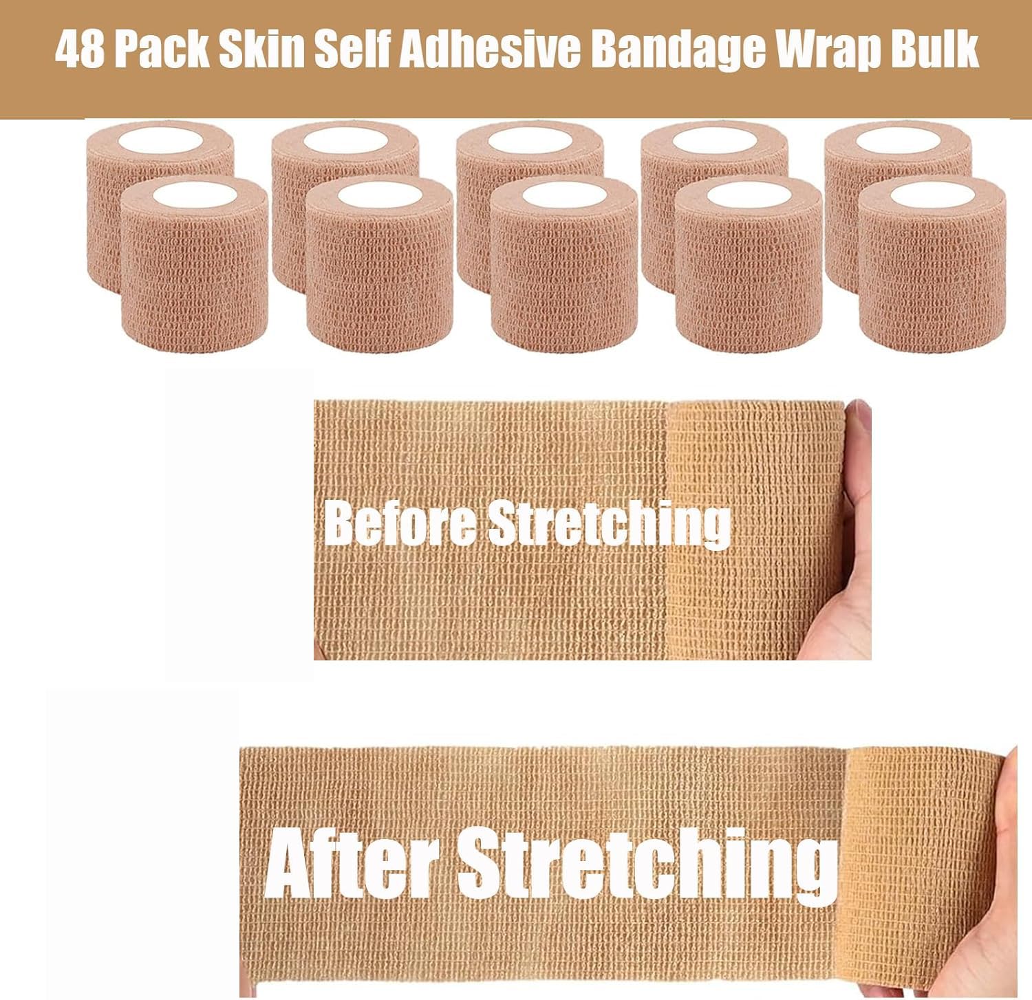 Zwealthygift easy-tear wrap enables wrist or ankle application without scissors.