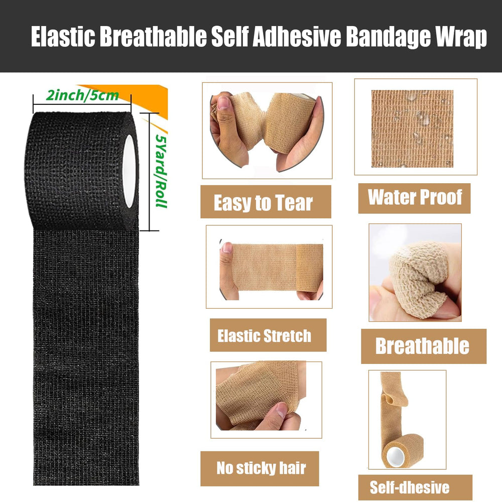 Zwealthygift self-adherent bandage tape sticks to itself, not to skin