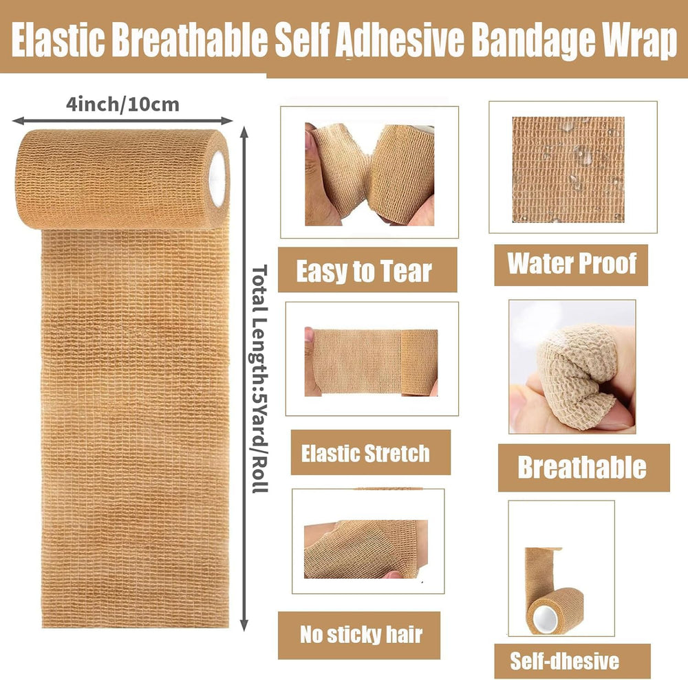 Zwealthygift self-adherent elastic wrap that grips itself, reducing slips