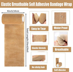 Zwealthygift self-adherent elastic wrap that grips itself, reducing slips