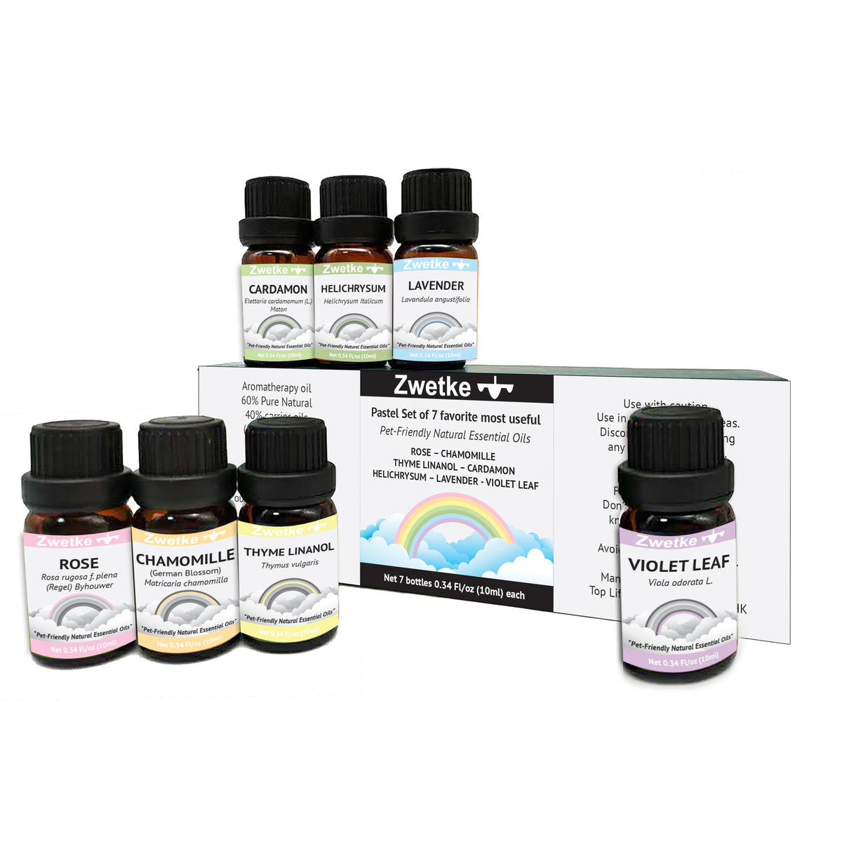 ZWETKE Pastel Rose oil bottle for pet-safe diffusion and calming ambience
