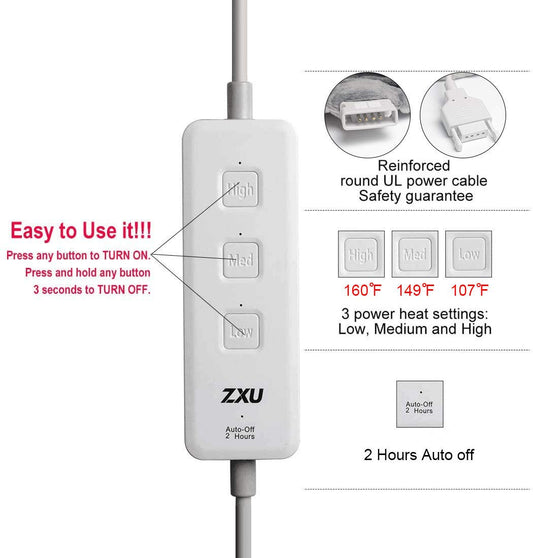 ZXU weighted-edge heating pad with stones drapes naturally to deliver targeted warmth.
