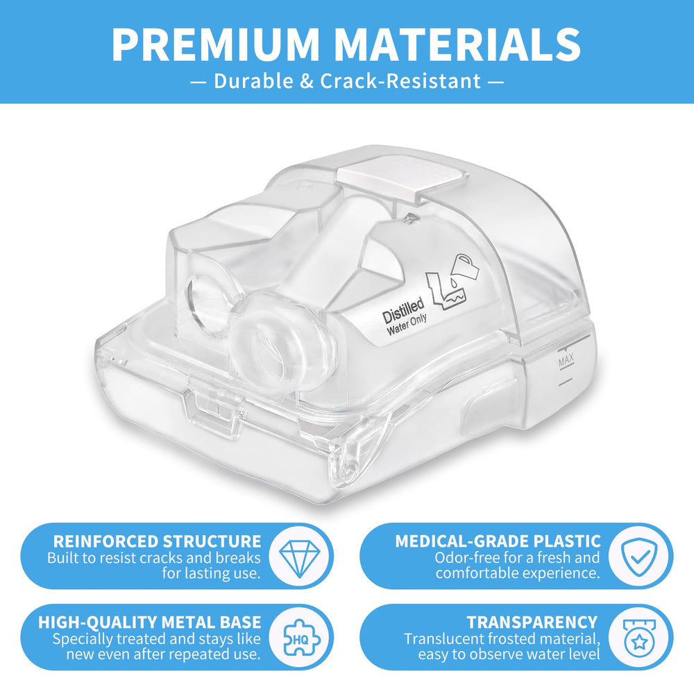 ZYG water chamber capacity 380ml supports uninterrupted CPAP sessions