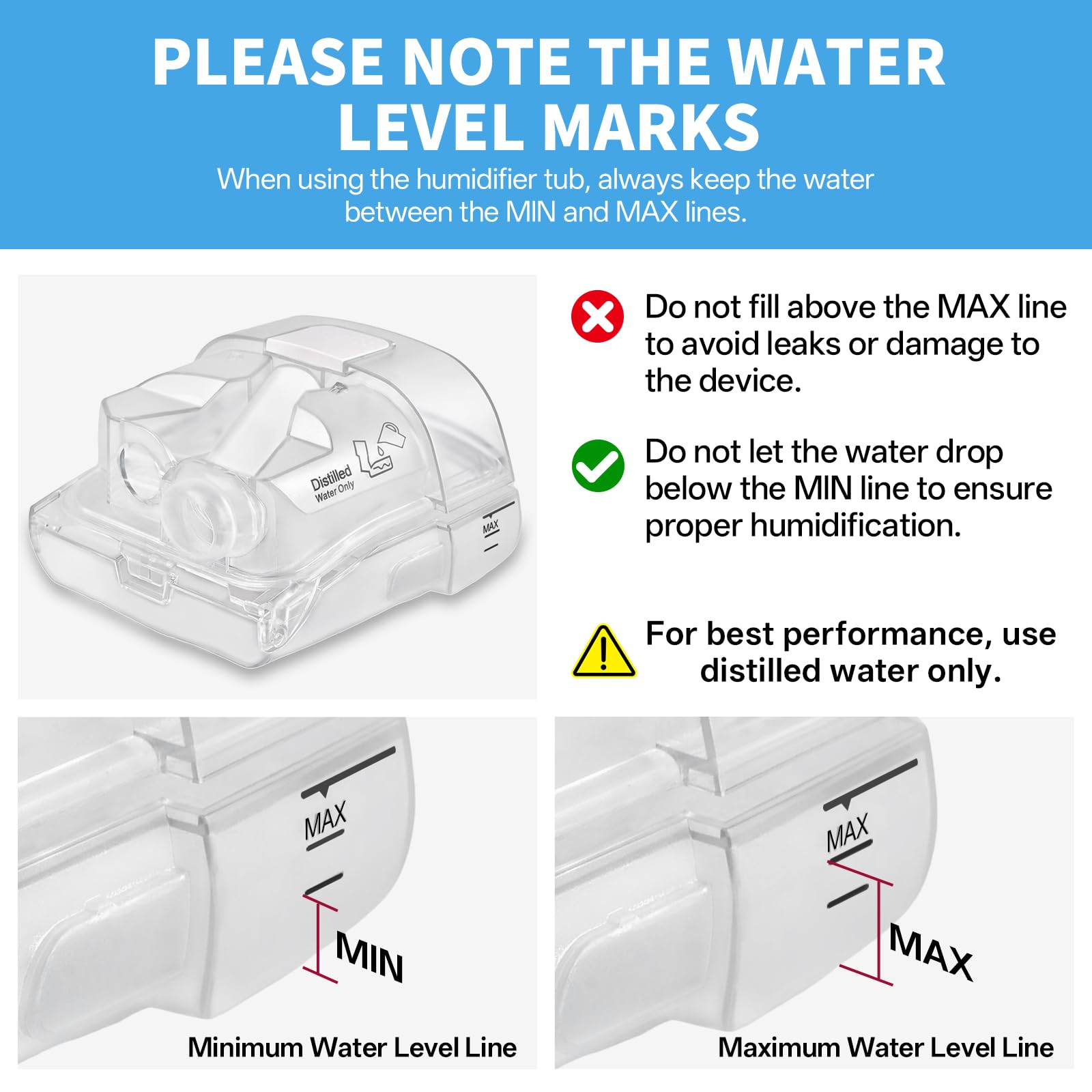 ZYG water chamber made of durable materials for long-term CPAP use