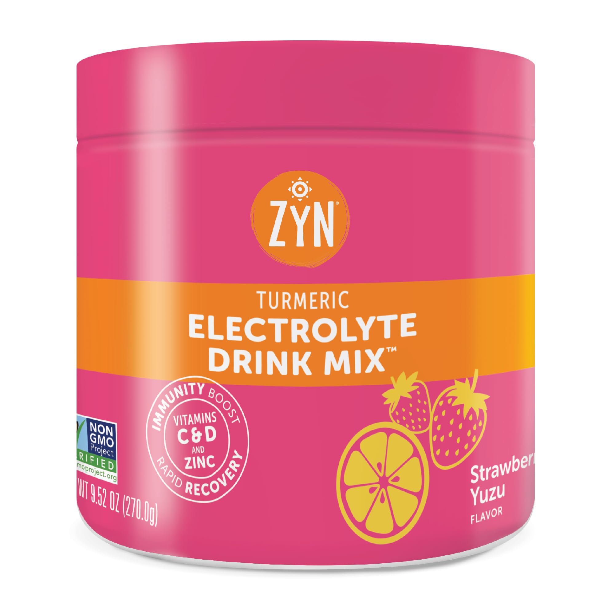 ZYN hydration drink mix strawberry-yuzu tub shows refreshing hydration and balanced flavor.