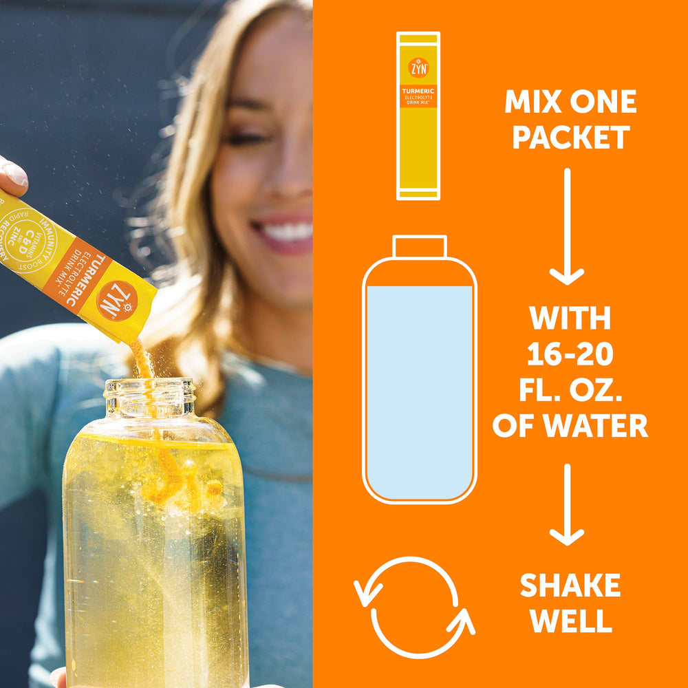 ZYN Turmeric-Curcumin powder scoop highlights immune-support potential.