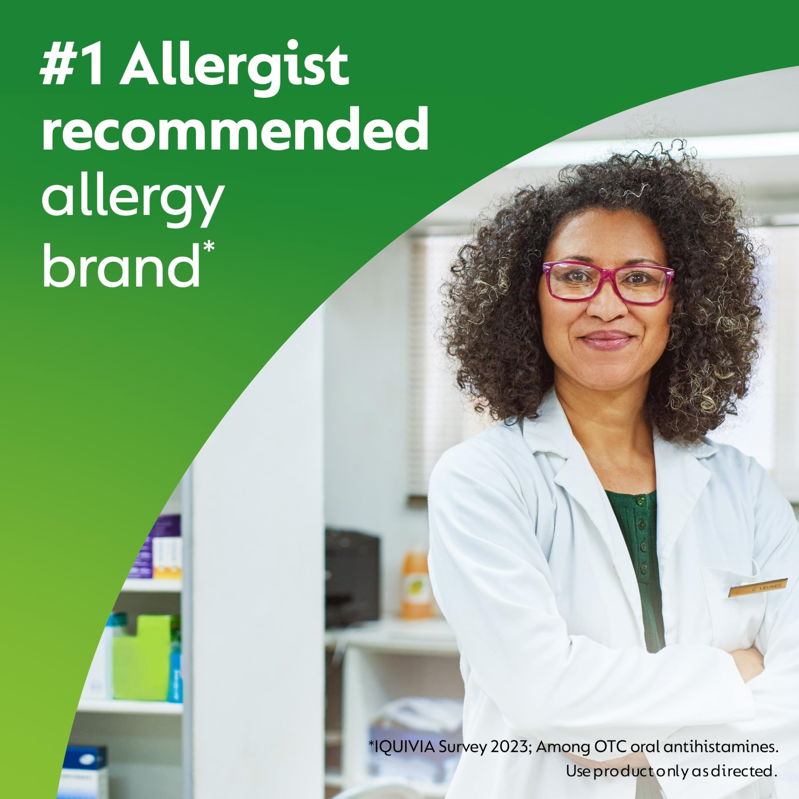 Zyrtec 24-hour relief pack for all-day allergy management.