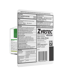 Zyrtec tablets on a clean surface suggesting safe daily use