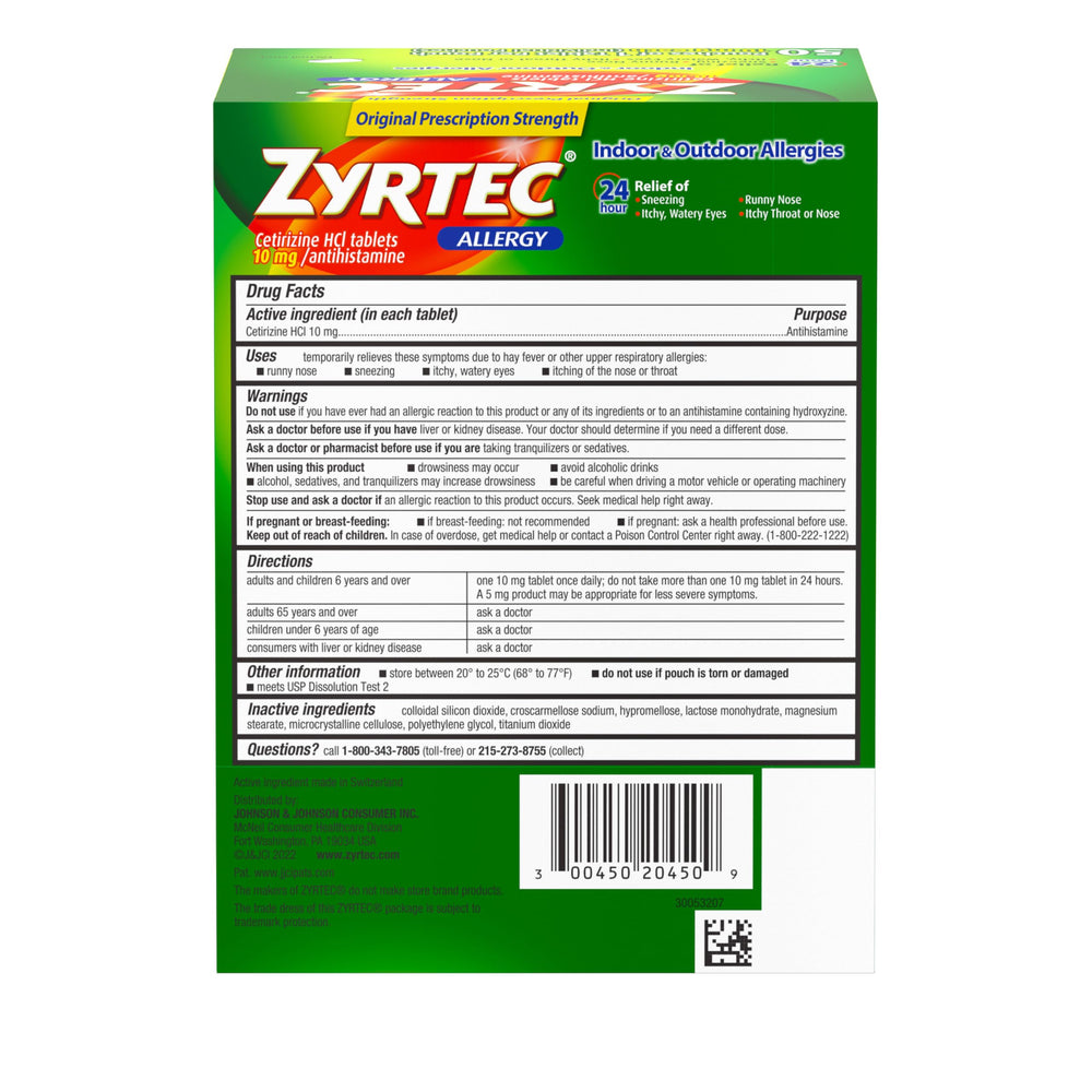 Zyrtec suitable for ages six and older.