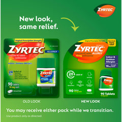 Zyrtec travel-pack 1ct convenient for on-the-go relief.