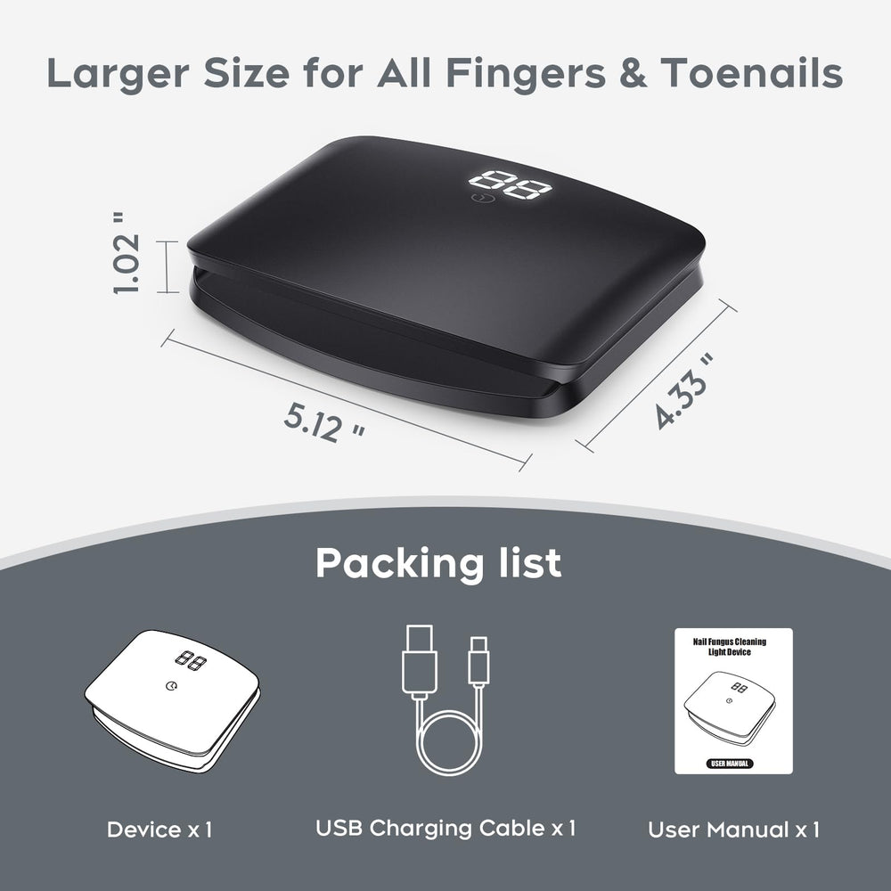 ZZP Nail Fungus Light Device portable size photo for easy at-home use anywhere.