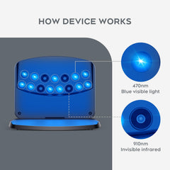 ZZP Nail Fungus Light Device side view shows compact design for travel-friendly use.