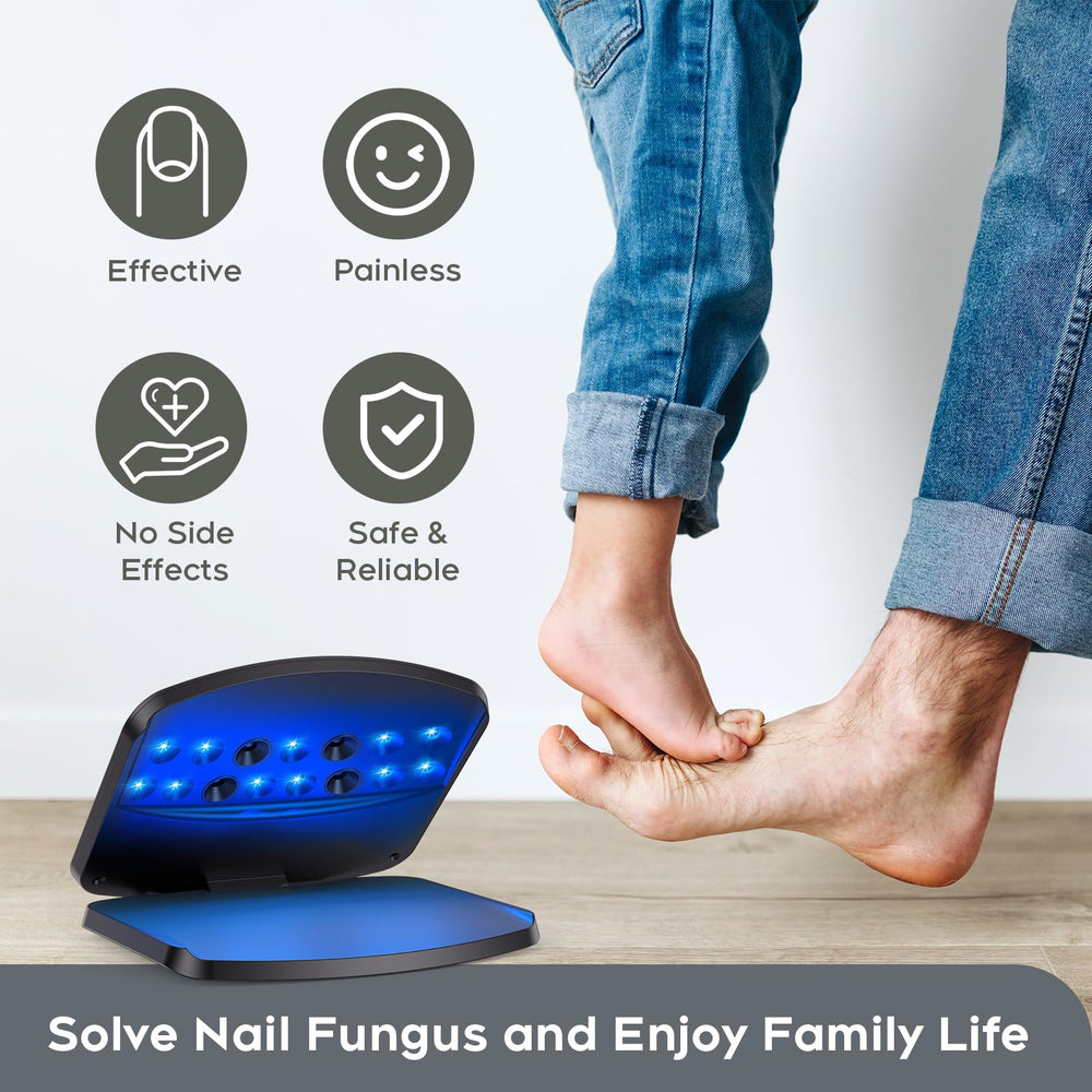 ZZP Nail Fungus Light Device switch-on view highlights easy activation for home use.