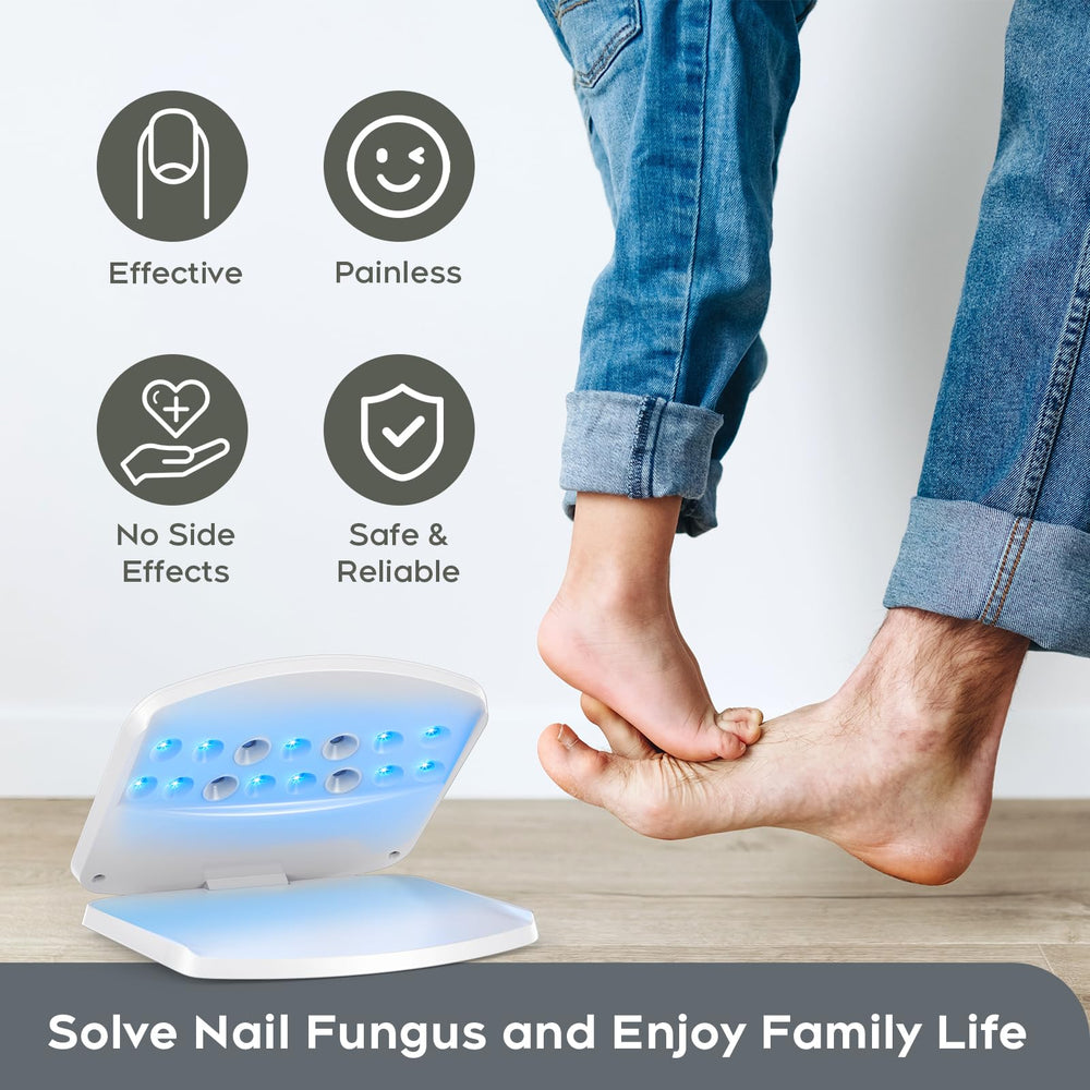 ZZP Nail Fungus Light Device turned on signaling ready for daily use