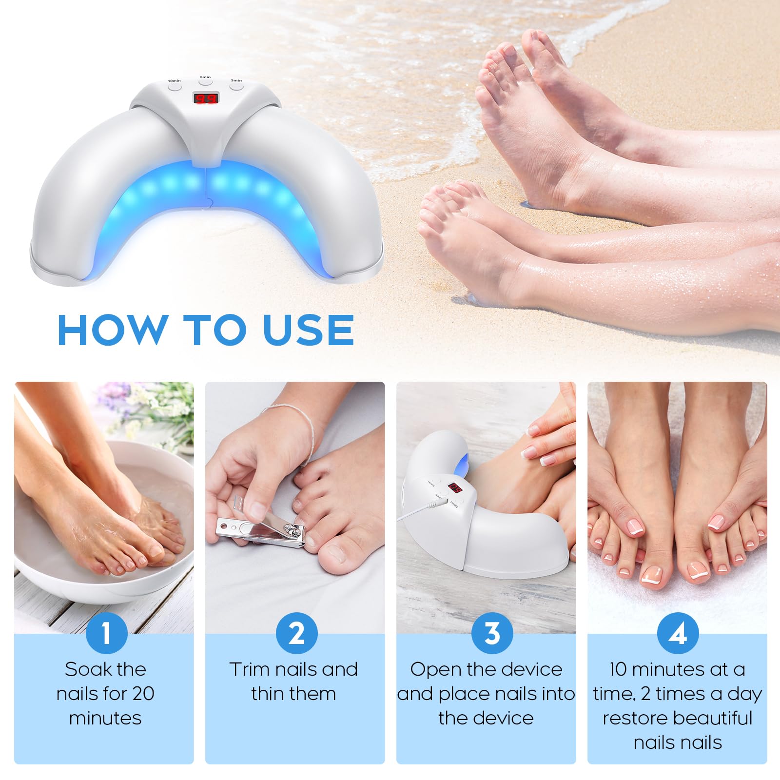ZZP New Nail Fungus Device compact travel-ready design.