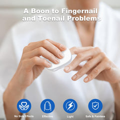 Clip-on application view of ZZP nail fungus laser device